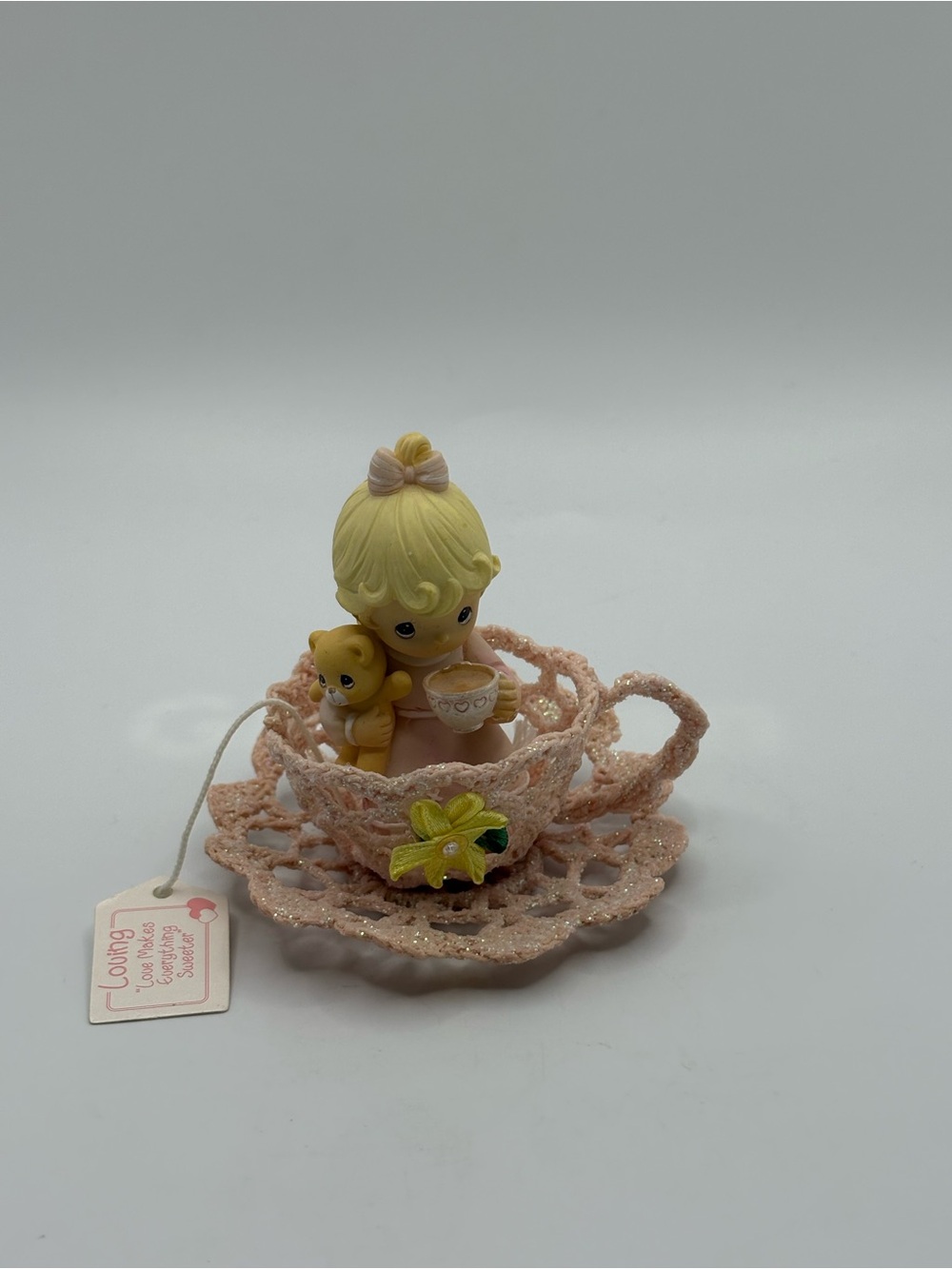 VTG Precious Moments AVON My Cup Of Tea Love Makes Everything Sweeter Figure 3”